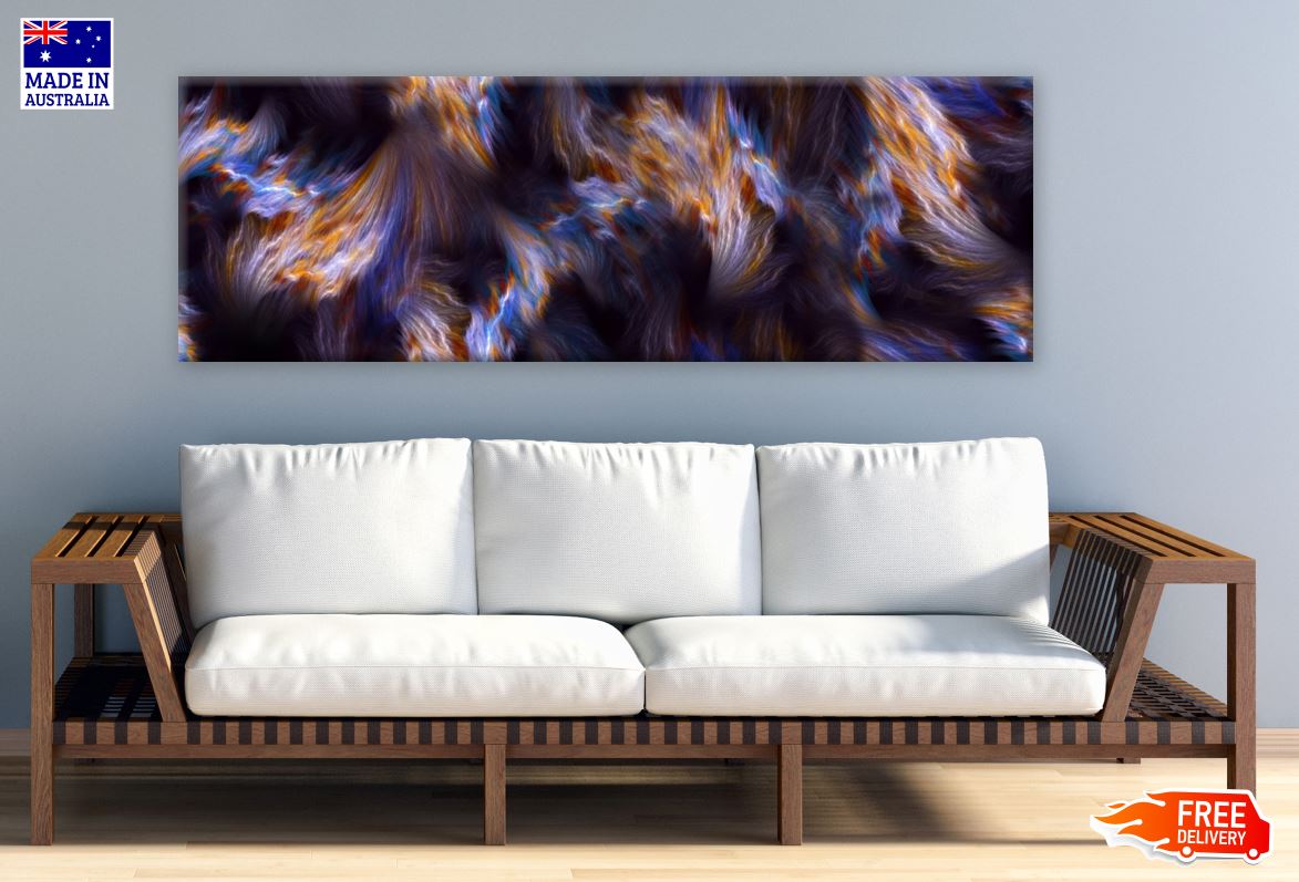 Panoramic Canvas Abstract Design High Quality 100% Australian made wall Canvas Print ready to hang