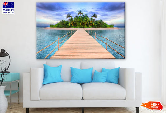 Wooden Pier Over Beach Photograph Print 100% Australian Made