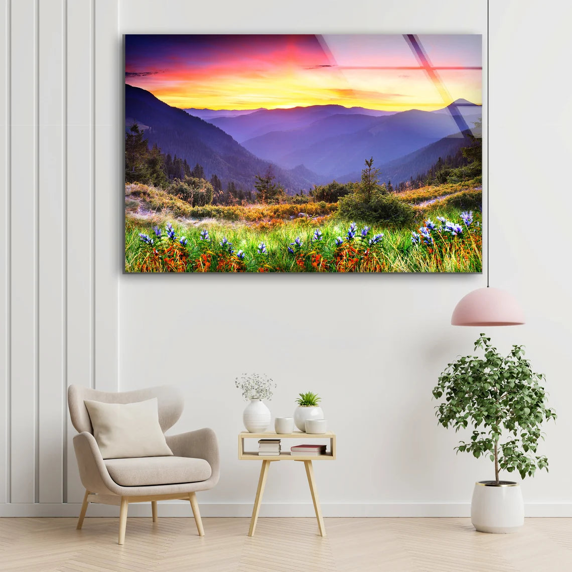 Stunning Sunset Nature Scenery Acrylic Glass Print Tempered Glass Wall Art 100% Made in Australia Ready to Hang