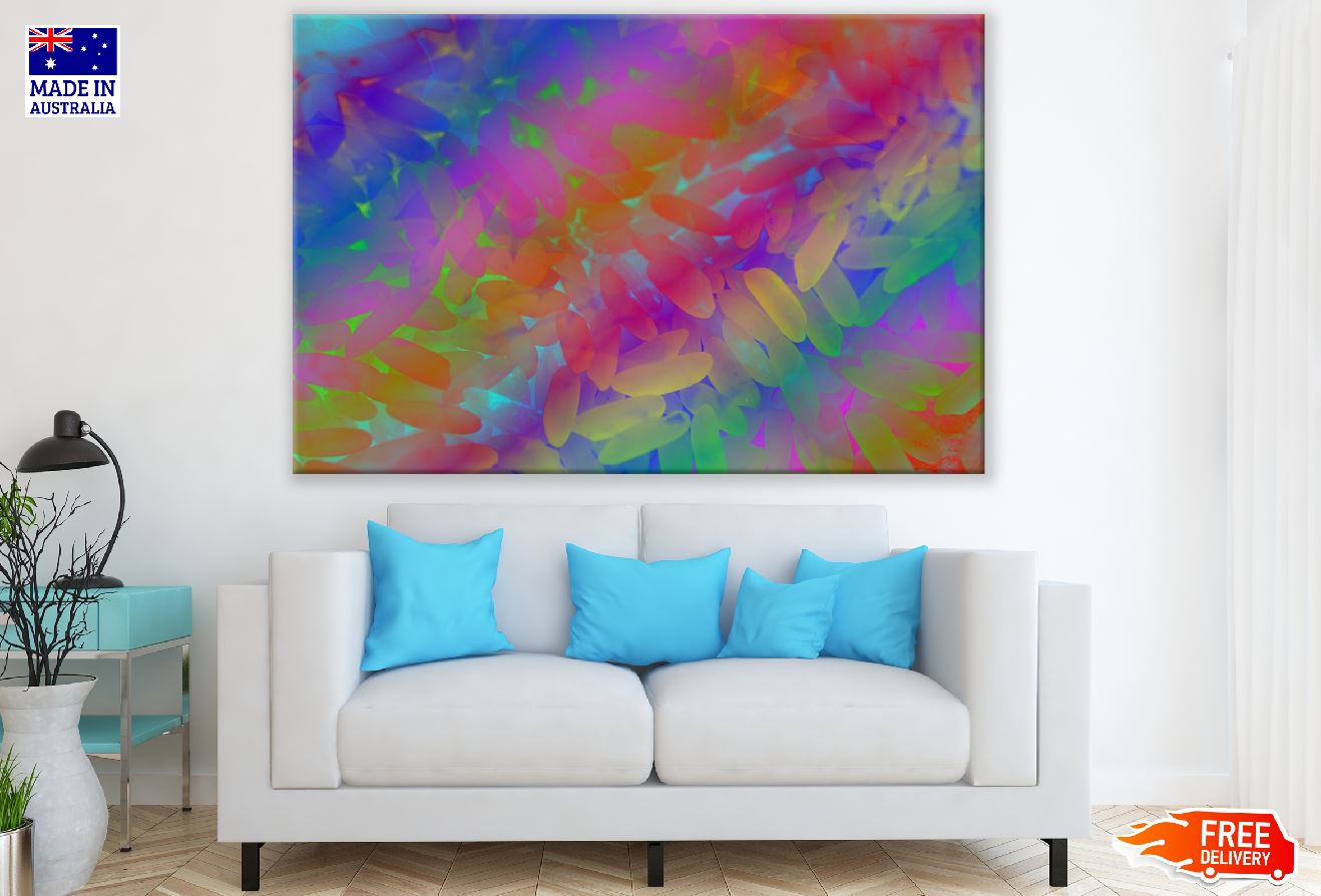 Rainbow Color Abstract Design Print 100% Australian Made