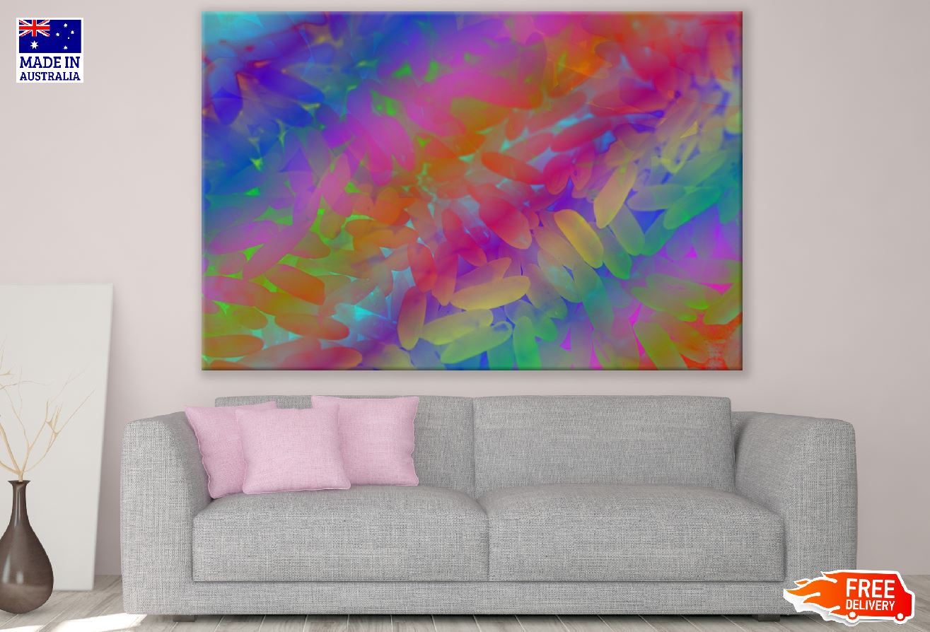 Rainbow Color Abstract Design Print 100% Australian Made