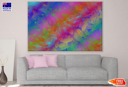 Rainbow Color Abstract Design Print 100% Australian Made