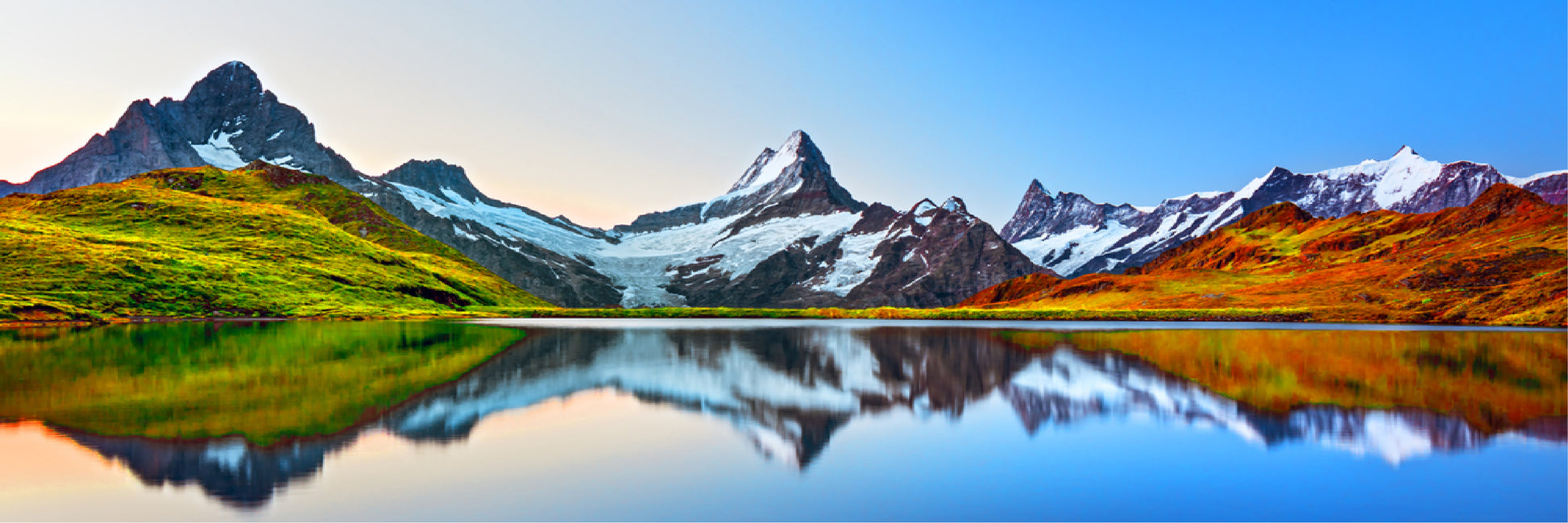 Panoramic Canvas Mountain Lake View Scenery Photograph High Quality 100% Australian made wall Canvas Print ready to hang