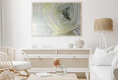 Gray & Gold Abstract Design Home Decor Premium Quality Poster Print Choose Your Sizes