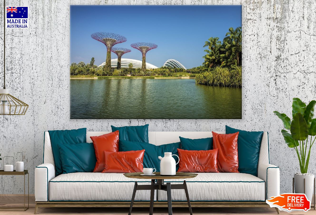 Gardens by the Bay Lake View Photograph Singapore Print 100% Australian Made