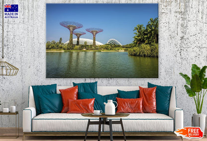 Gardens by the Bay Lake View Photograph Singapore Print 100% Australian Made