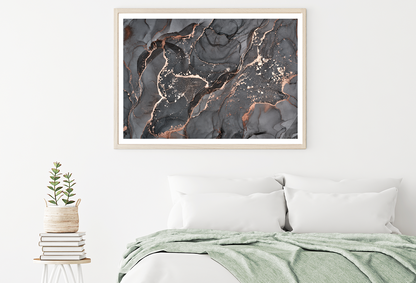 Gray & Gold Abstract Design Home Decor Premium Quality Poster Print Choose Your Sizes