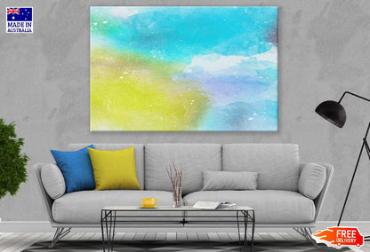 Blue & Yellow Abstract Design Print 100% Australian Made