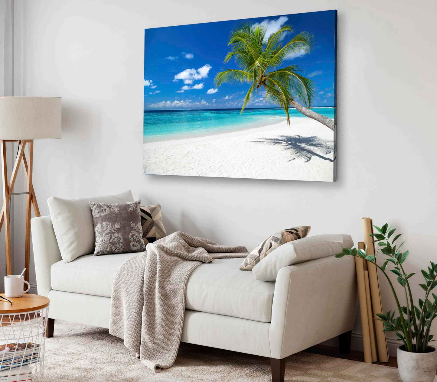 Bella Home Paradise Beach with White Sand Print Canvas Ready to hang