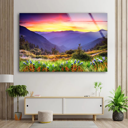 Stunning Sunset Nature Scenery Acrylic Glass Print Tempered Glass Wall Art 100% Made in Australia Ready to Hang