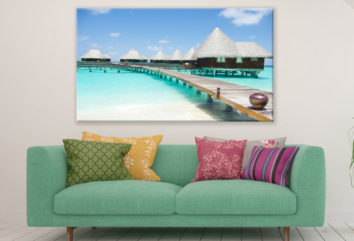 Stunning Beach view Wooden Pier Photograph Print 100% Australian Made