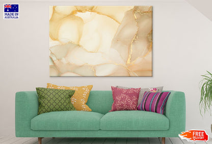Brown & Gold Abstract Art Design Print 100% Australian Made