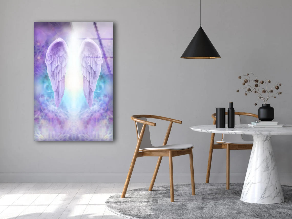 Angel Wings Colorful Design Acrylic Glass Print Tempered Glass Wall Art 100% Made in Australia Ready to Hang