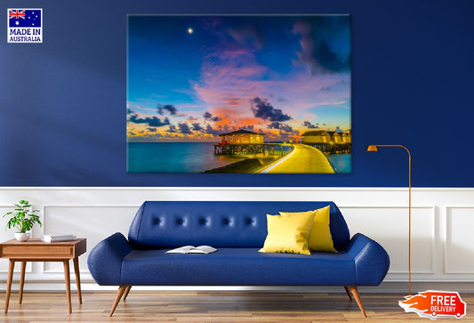 Atoll Ocean Resort Night View Photograph Print 100% Australian Made