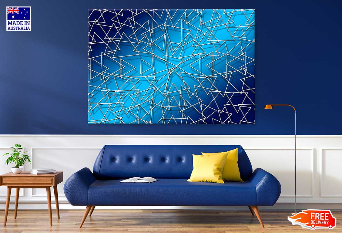 Blue Abstract Design Print 100% Australian Made