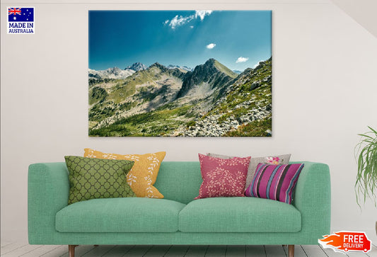 Mountains Ridge Sky Scenery View Photograph Print 100% Australian Made