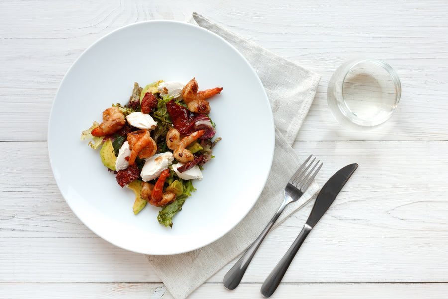 Italian Seafood Salad with Shrimps and Mozzarella Photograph Print 100% Australian Made