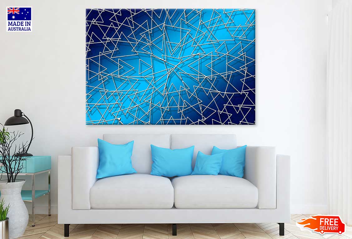 Blue Abstract Design Print 100% Australian Made