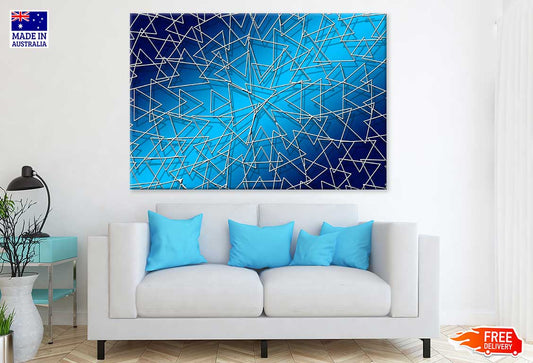 Blue Abstract Design Print 100% Australian Made