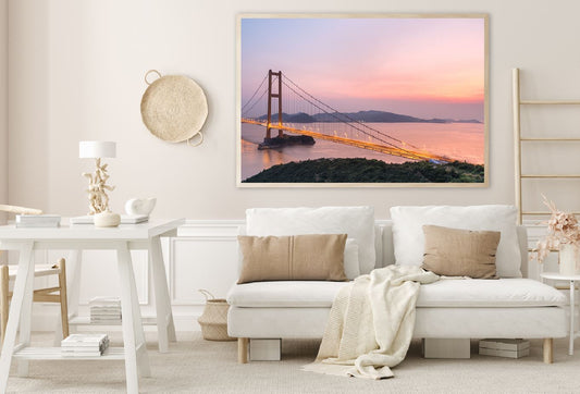 Zhoushan Bridge Sunset View Photograph Home Decor Premium Quality Poster Print Choose Your Sizes