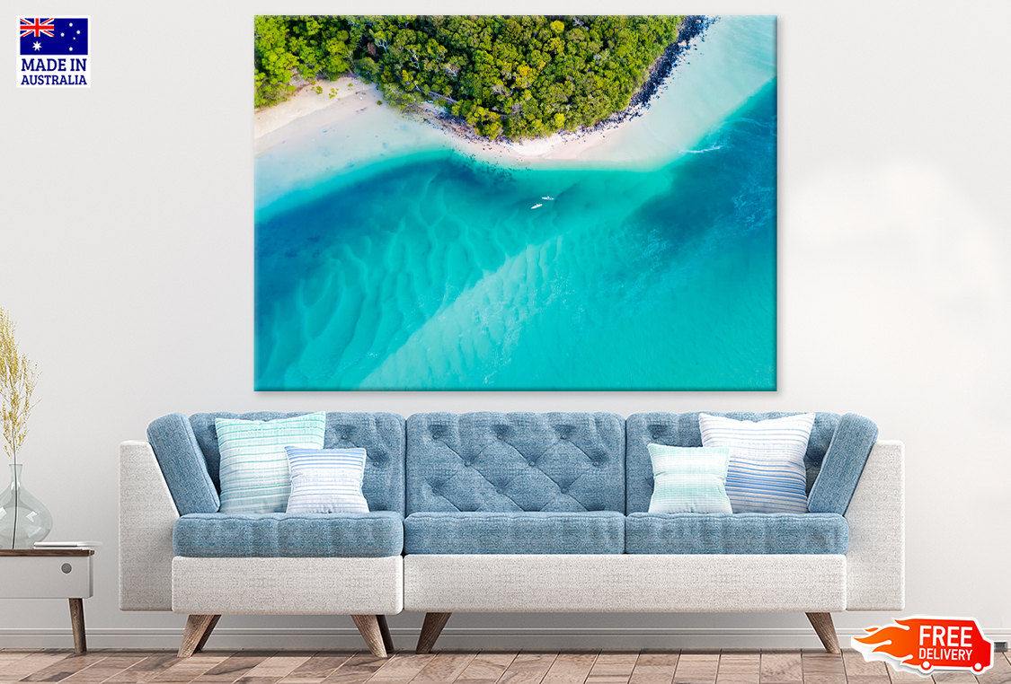 Sea & Forest Aerial View Print 100% Australian Made