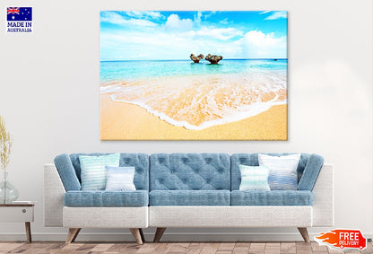 Heart Rock Beach View Photograph Okinawa Print 100% Australian Made