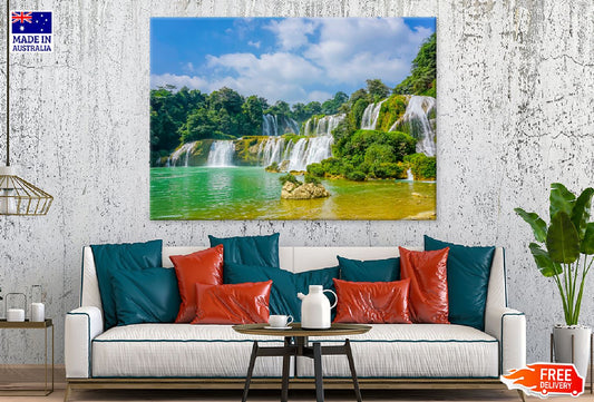 Cascade in Forest Scenery View Photograph Print 100% Australian Made