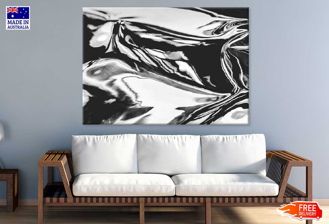 B&W Wave Pattern Abstract Design Print 100% Australian Made