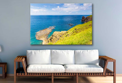 Bella Home Landscape & Hill by Sea in Taiwan Print Canvas Ready to hang
