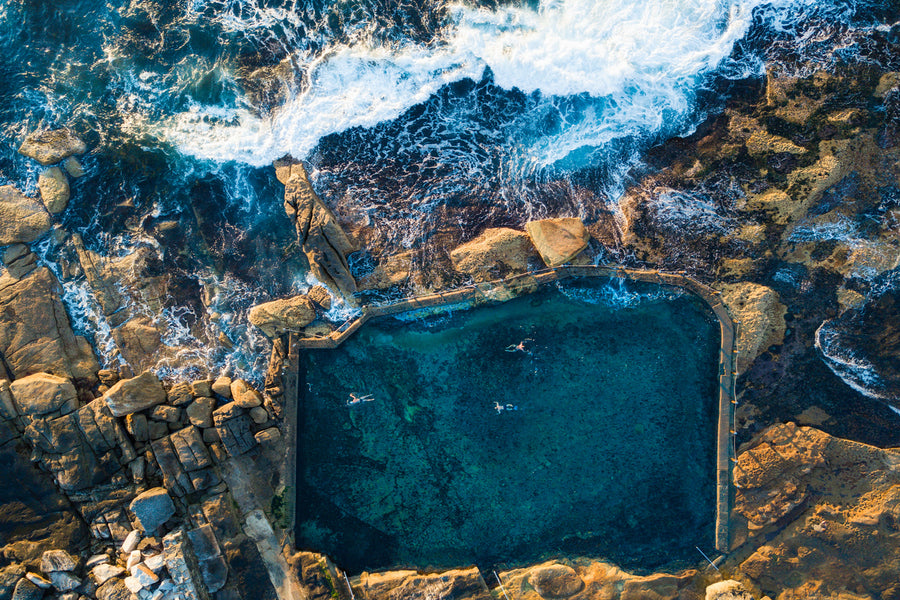 Top Down view of Maroubra Mahon Sydney, Australia Print 100% Australian Made