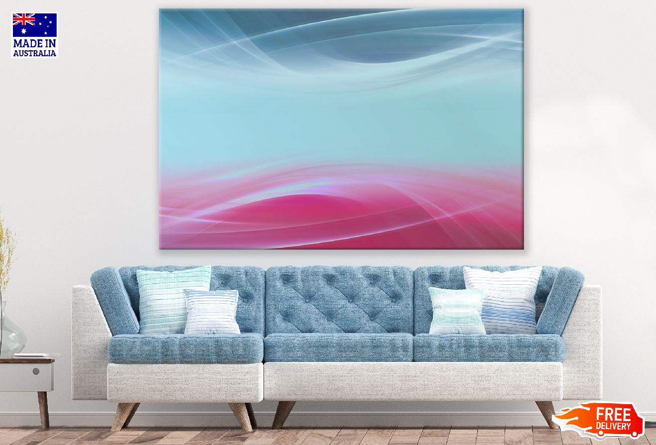 Pink & Grey Digital Abstract Design Print 100% Australian Made