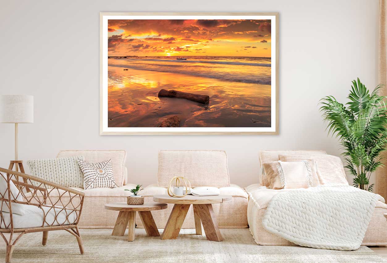 Sunset on Kiamsam Beach Photograph Labuan Home Decor Premium Quality Poster Print Choose Your Sizes