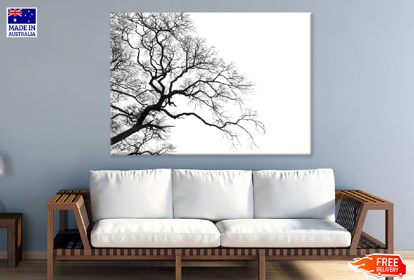 Dead Branches Tree B&W Silhouette Print 100% Australian Made