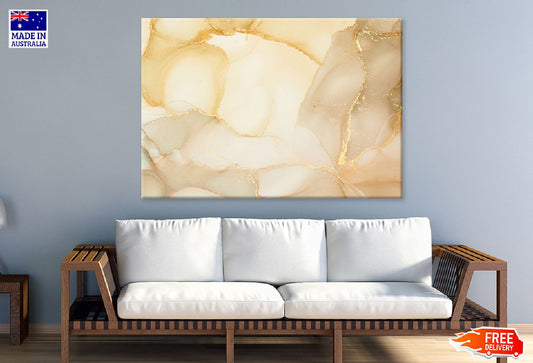 Brown & Gold Abstract Art Design Print 100% Australian Made