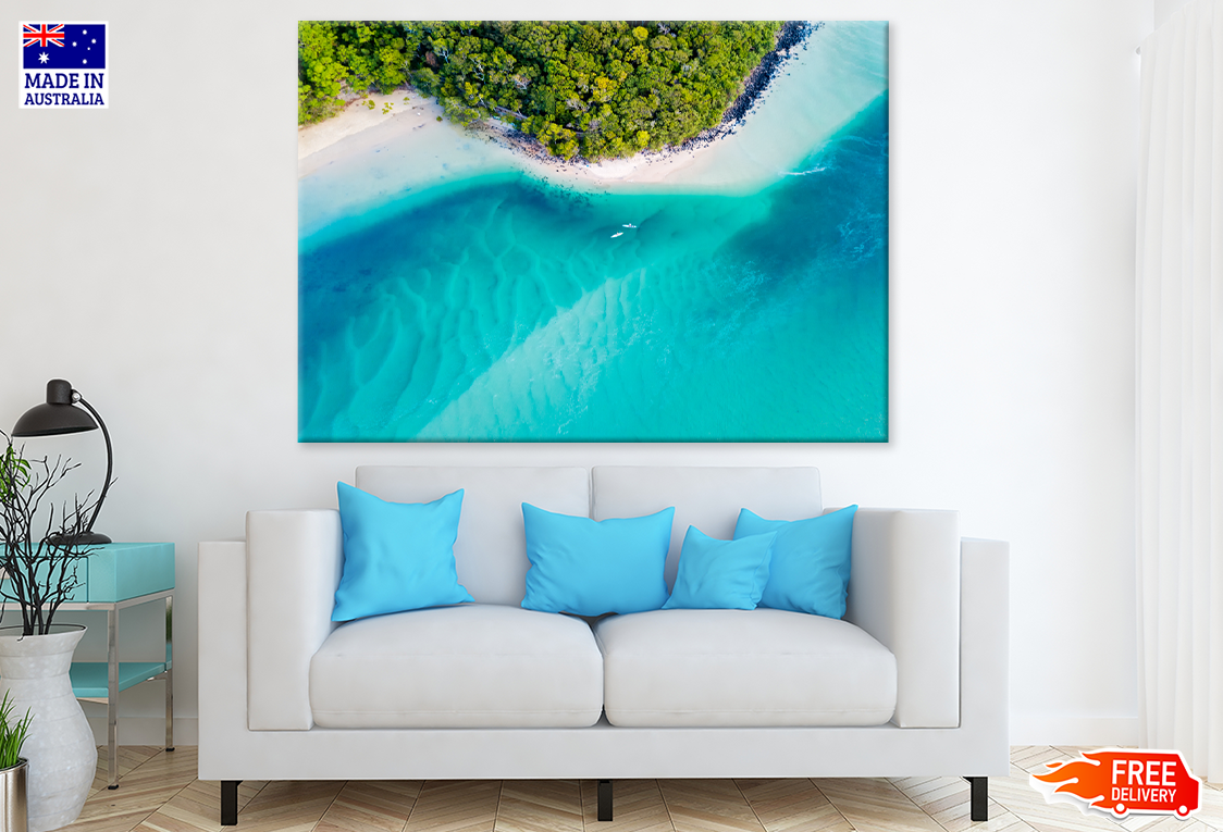 Sea & Forest Aerial View Print 100% Australian Made