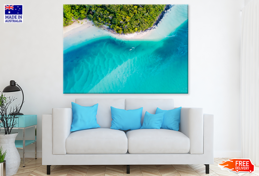 Sea & Forest Aerial View Print 100% Australian Made