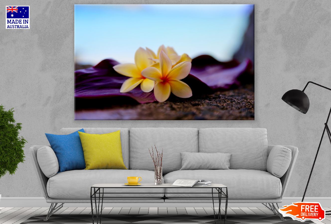 Plumeria Flowers Closeup Photograph Print 100% Australian Made