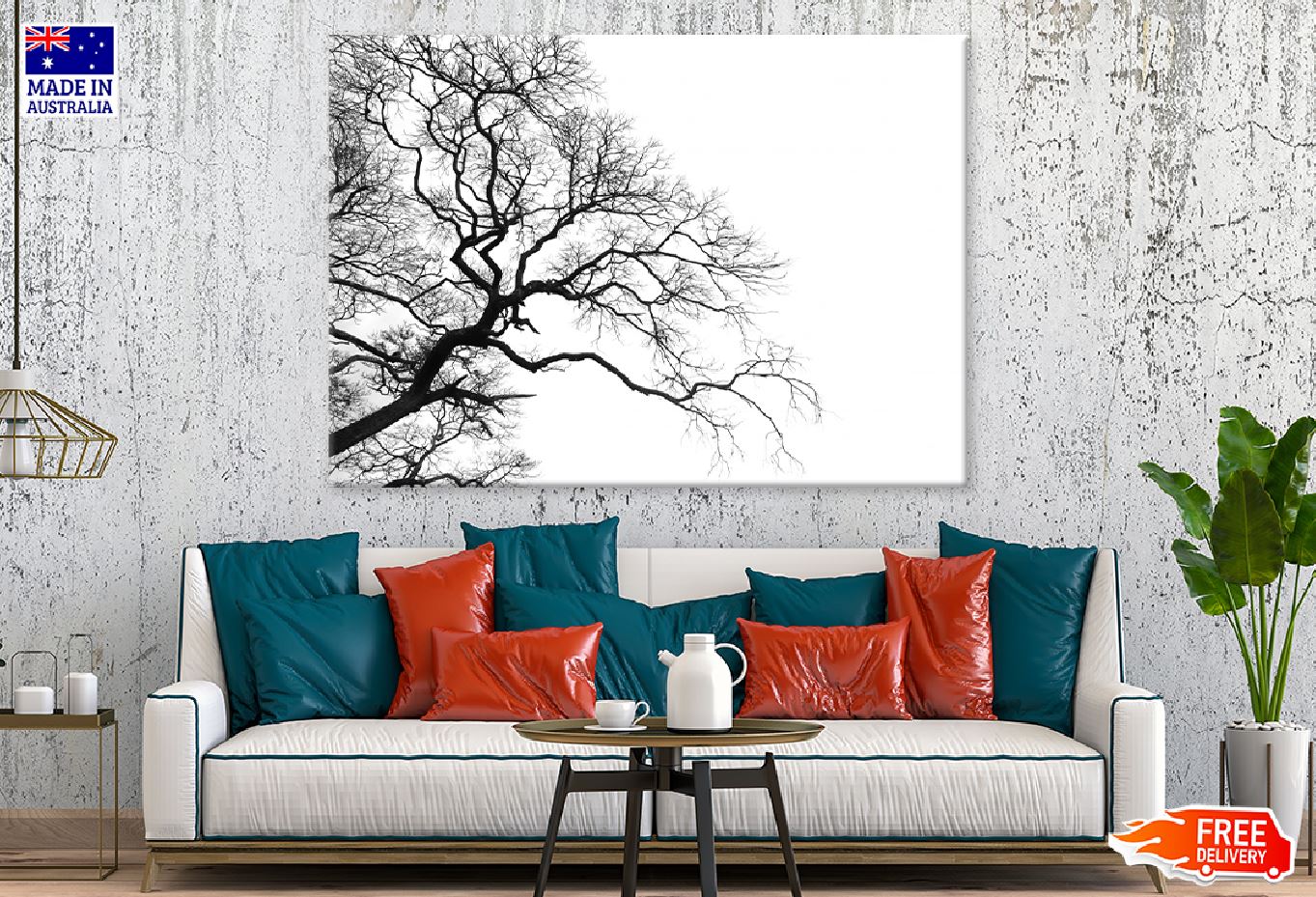 Dead Branches Tree B&W Silhouette Print 100% Australian Made