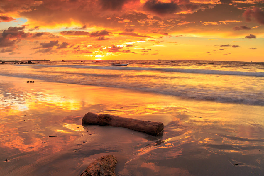 Sunset on Kiamsam Beach Photograph Labuan Home Decor Premium Quality Poster Print Choose Your Sizes