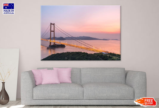 Zhoushan Bridge Sunset View Photograph Print 100% Australian Made