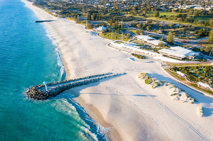 Sea wall City Beach Perth Aerial View Photograph Home Decor Premium Quality Poster Print Choose Your Sizes