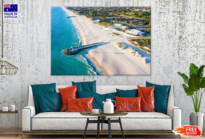 Sea wall City Beach Perth Aerial View Photograph Print 100% Australian Made