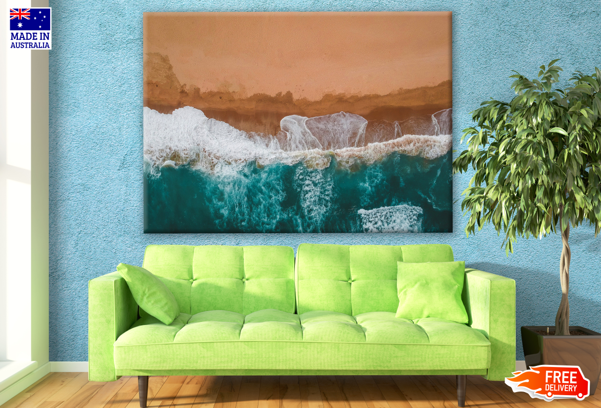 Stunning Sea Aerial View Photograph Print 100% Australian Made