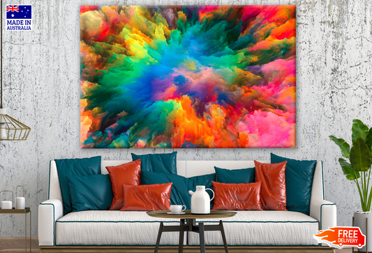 Colourful Abstract Cloud Design Print 100% Australian Made