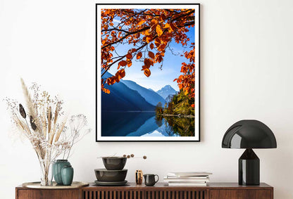 Autumn Plansee Scenery View Photograph in Austria Home Decor Premium Quality Poster Print Choose Your Sizes