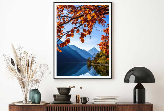 Autumn Plansee Scenery View Photograph in Austria Home Decor Premium Quality Poster Print Choose Your Sizes