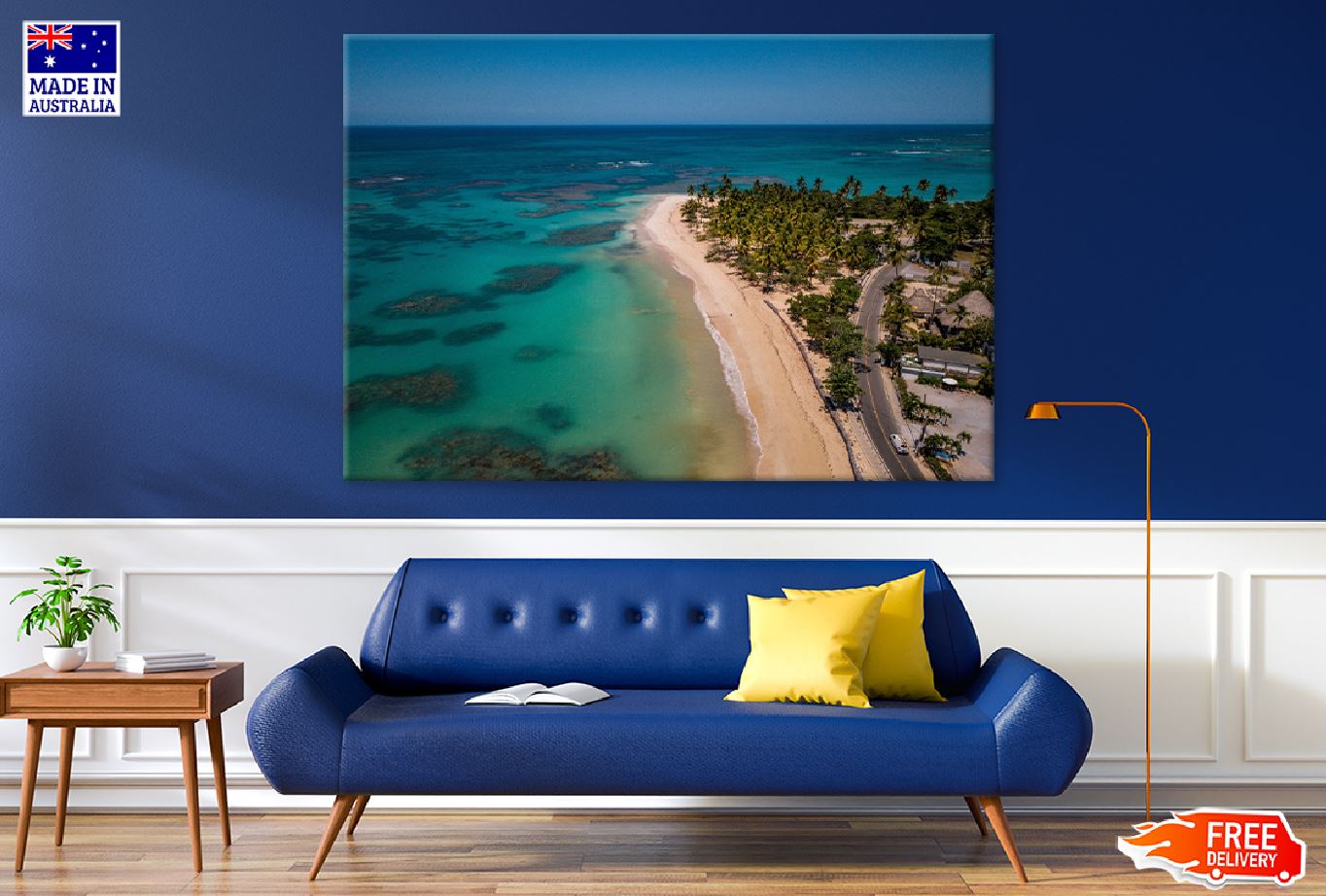 Portillo Beach Aerial View Photograph Print 100% Australian Made