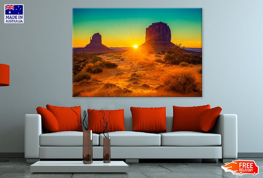 Sunset Sisters Monument Valley View Photograph Print 100% Australian Made