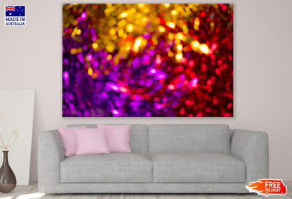 Purple Red & Yellow Lights Abstract Design Print 100% Australian Made