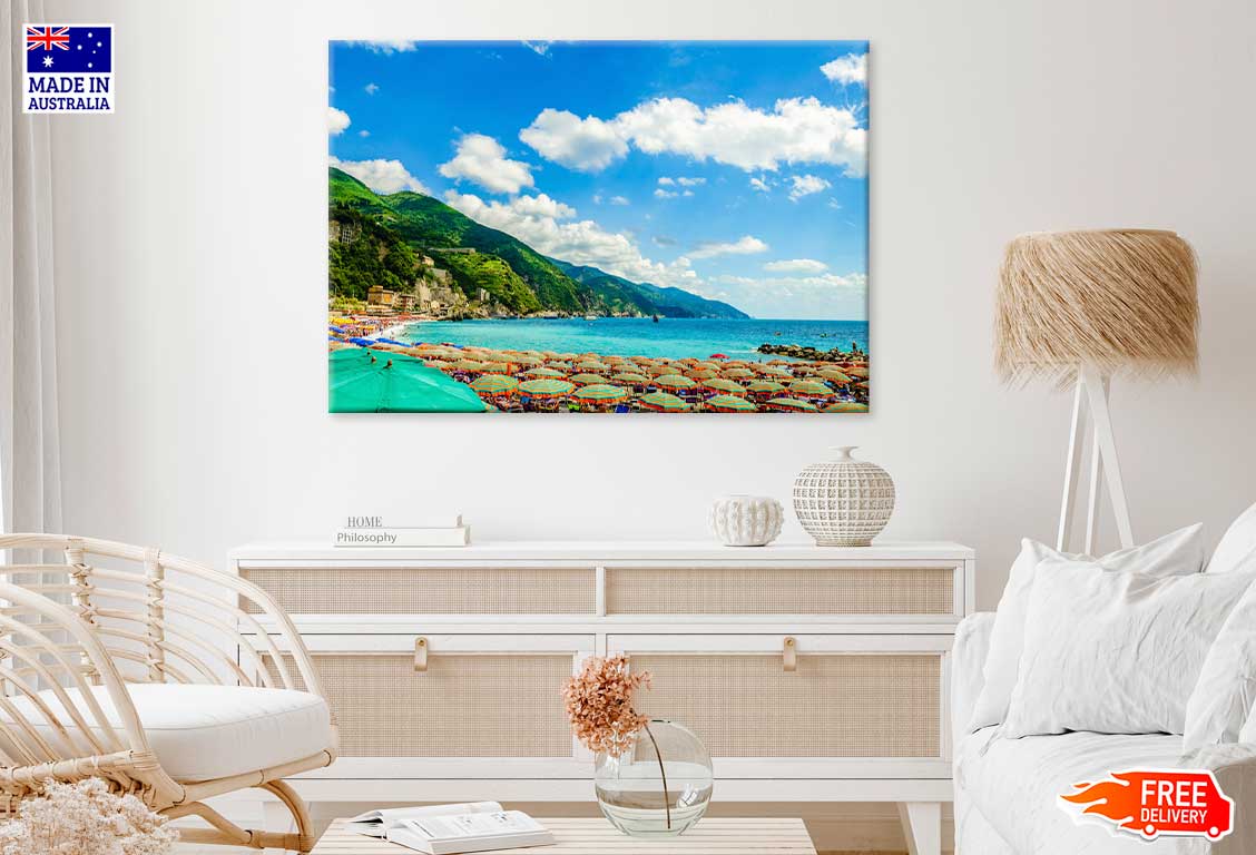 Monterosso al Mare Beach Liguria Italy Print 100% Australian Made